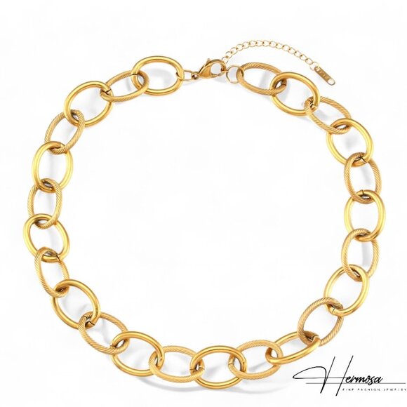 Jewelry - Minimalist Circle Geometric Stainless Steel 18K Gold Plated Necklace